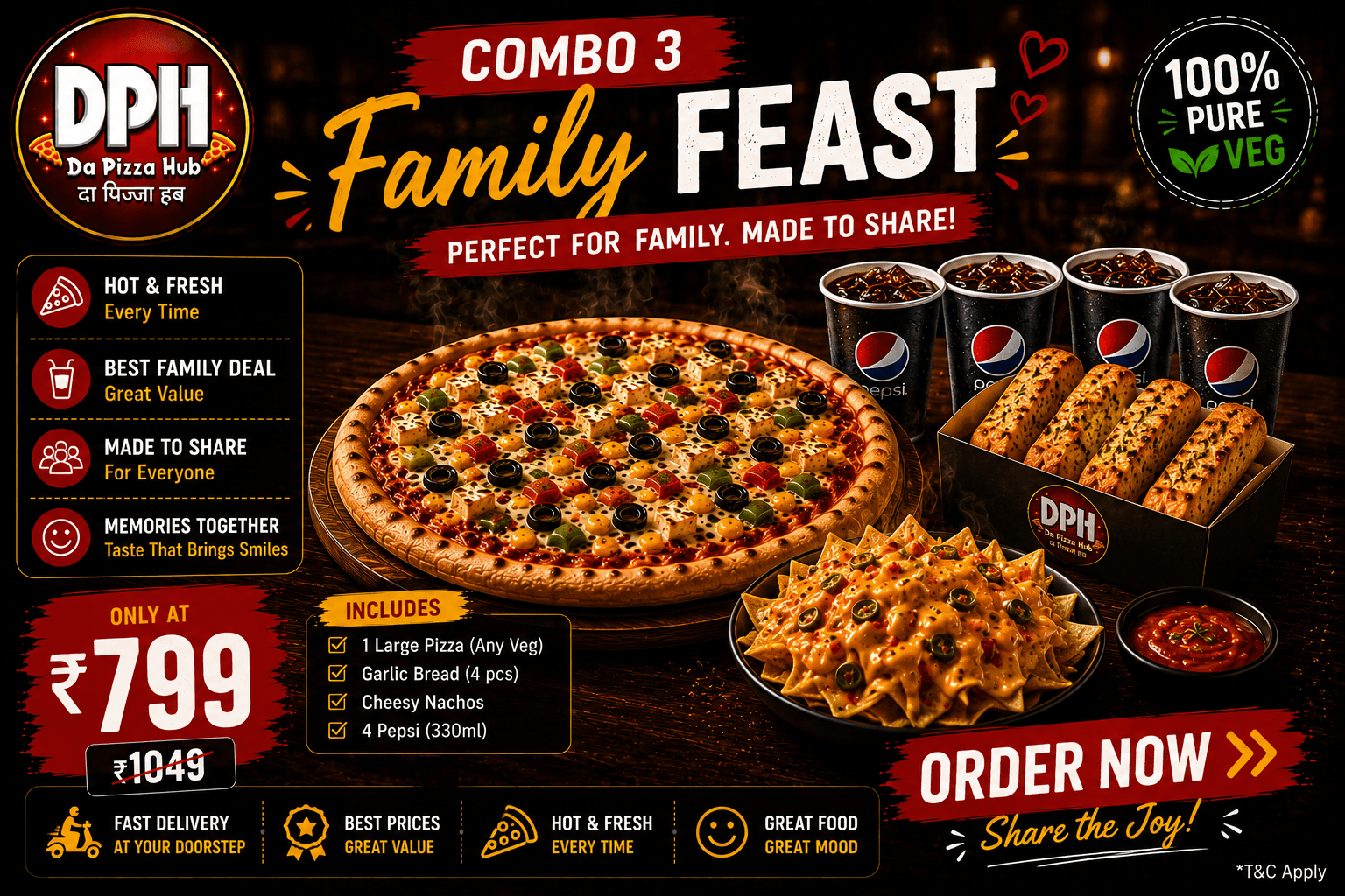 Veg Treat Pizza Combo-4