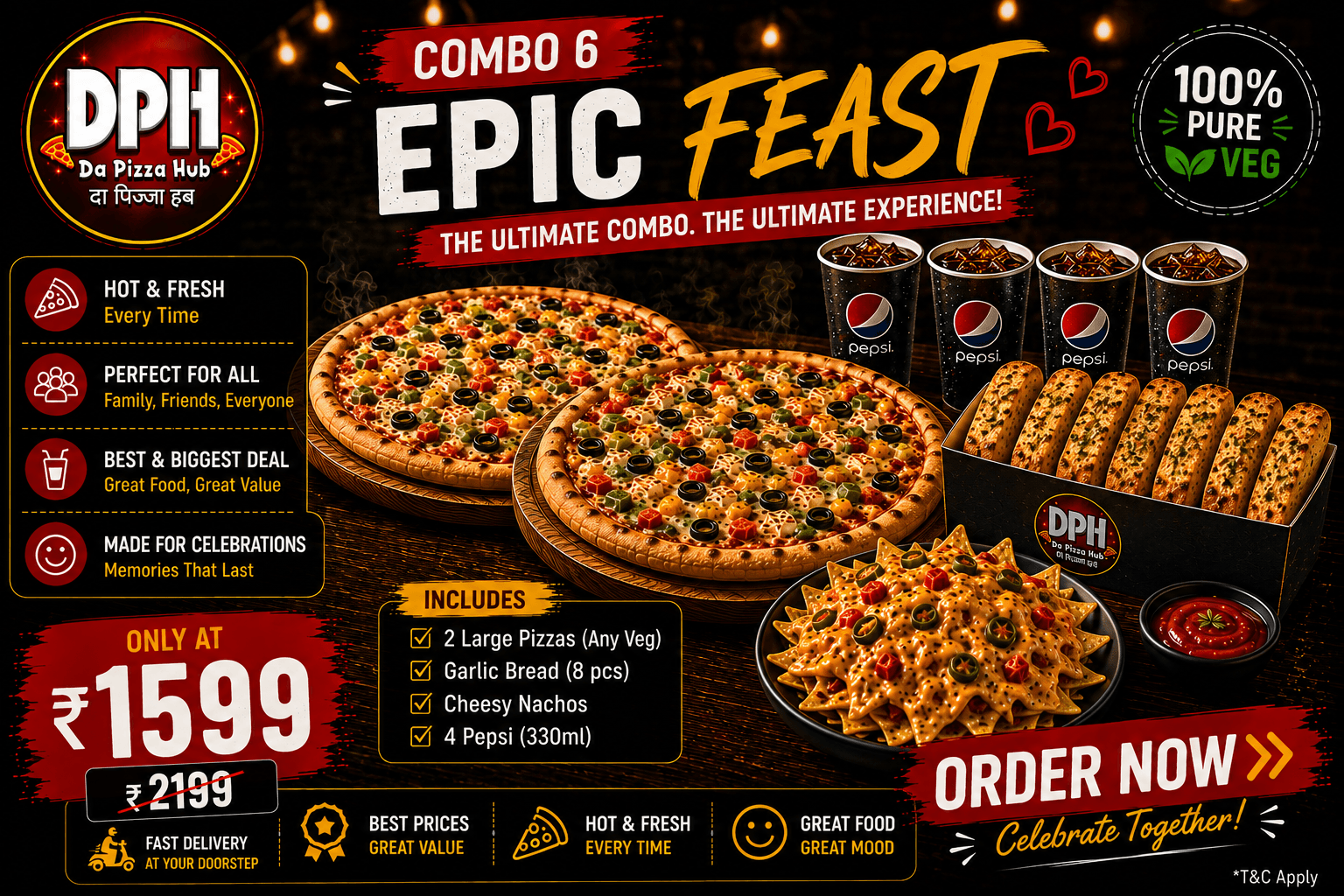 Veg Special Pizza Combo-4